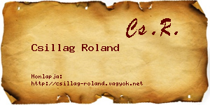 Csillag Roland névjegykártya